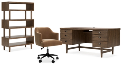 Austanny Home Office Desk with Chair and Storage, , large