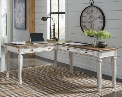 Realyn 2 Piece Home Office Desk Ashley Furniture Homestore