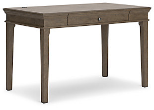 Janismore Home Office Small Leg Desk, Weathered Gray, large