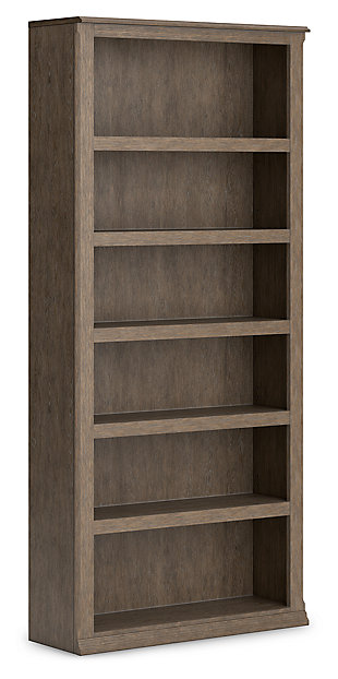 Janismore Large Bookcase, Weathered Gray, large