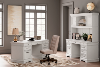  White Desk with Drawers and Storage, Home Office Desk Computer  Desk with 4 Drawers & Hutch, Home Desk Small White Desk with Drawers for  Bedroom, Home Office, White : Everything Else