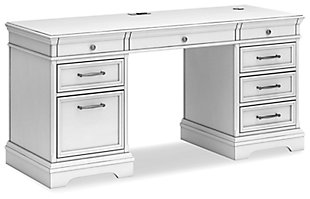 Kanwyn 8 Drawer Credenza with Hutch and Wireless Charging
