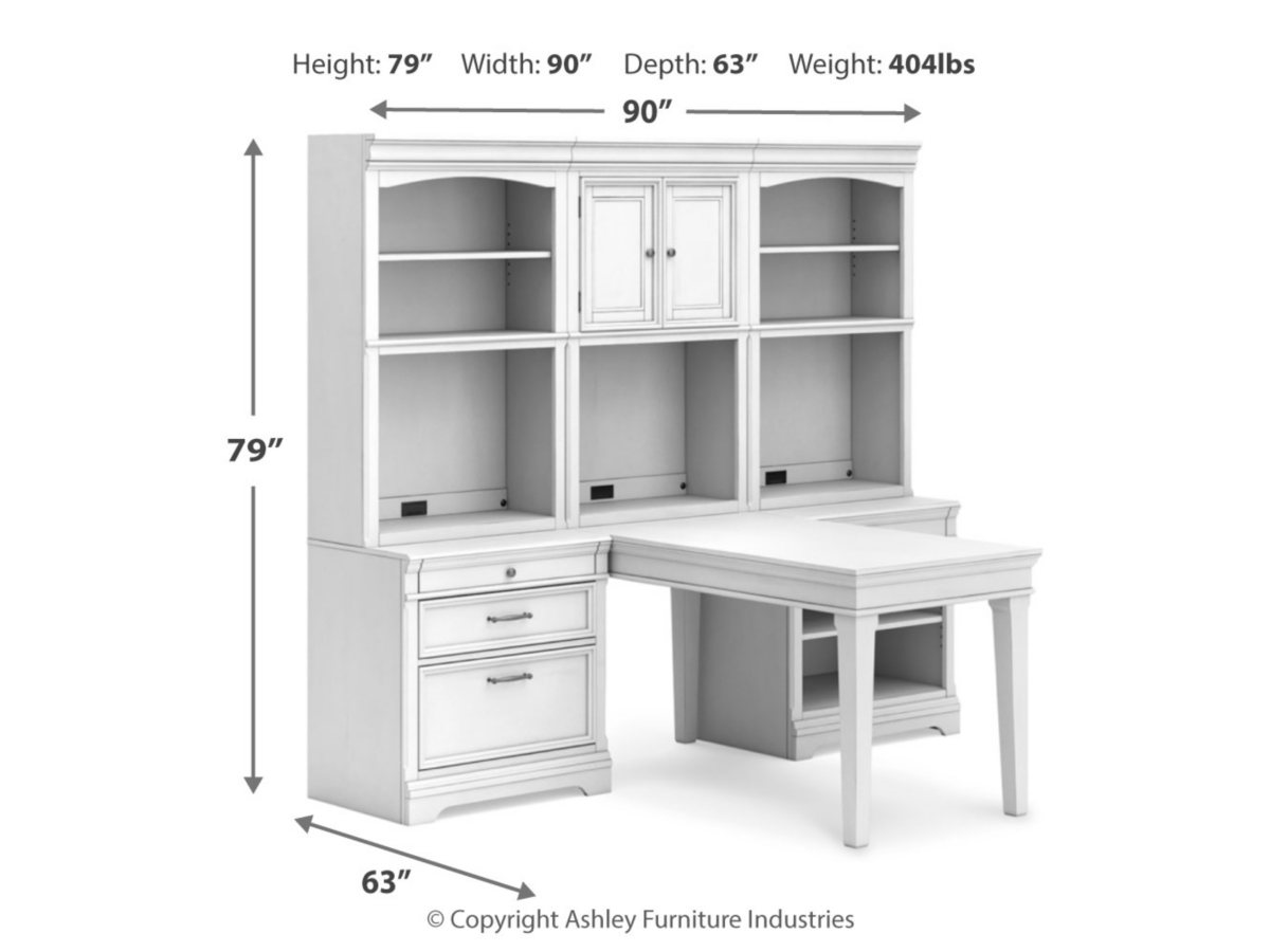 Kanwyn 6-Piece Bookcase Wall Unit with Desk | Ashley