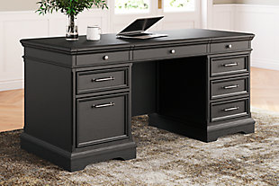 Beckincreek Home Office Desk, Black, rollover