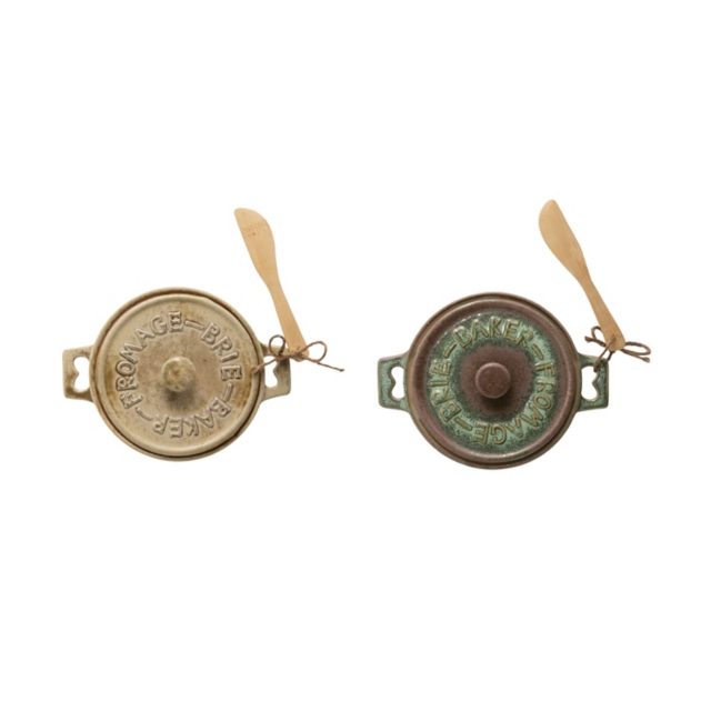 Creative Co-Op Brie Bakers (Set of 2)