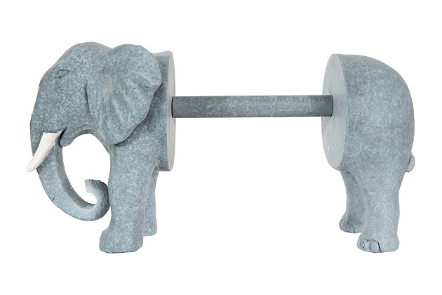 Creative Co-Op Elephant Paper Towel Holder | Ashley