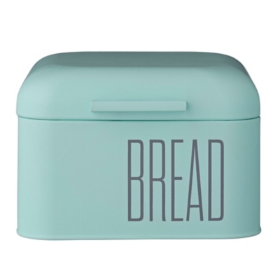 8" Square X 5-1/4"h Metal Bread Bin, Mint Color, , large