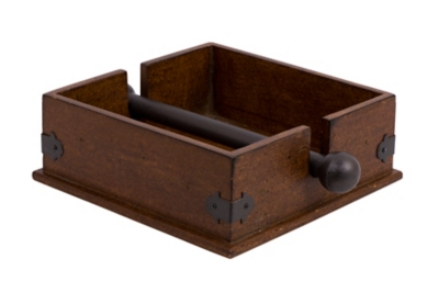 9-1/2" Square Wood And Metal Dinner Napkin Holder, , grid