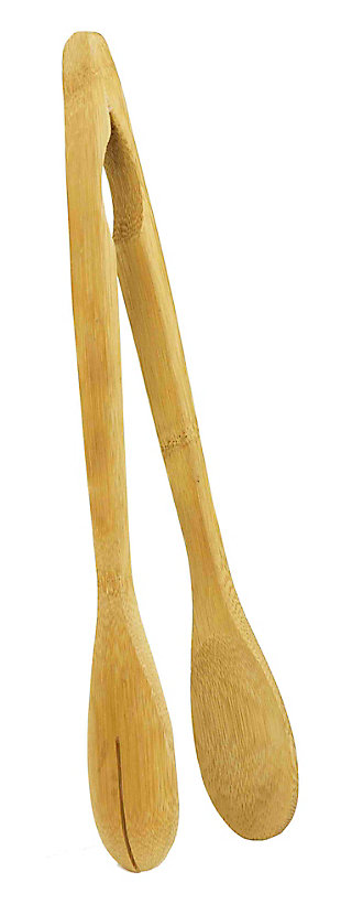 Home Accents Bamboo Tongs, Natural, , large