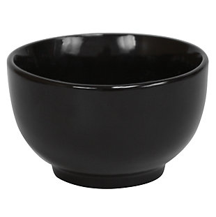 Home Accents Ceramic Cereal Bowl, Black, , rollover
