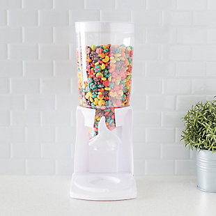 Home Accents Single Cereal Dispenser, White, , rollover