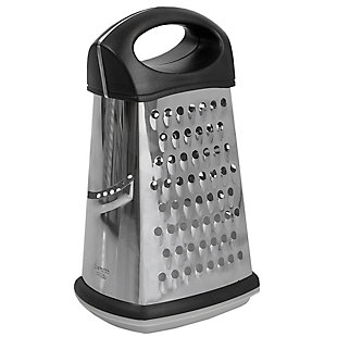Home Accents 4 Sided Stainless Steel Cheese Grater with Storage Container, , large