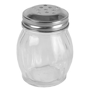 Home Accents Bulb Shape Swirl Glass Pizza Parlor Style All Purpose Tabletop and Countertop Size  Cheese & Spice Condiment Shaker with Stainless Steel Twist-On Lid, Clear, , large