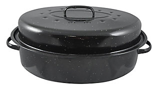 Home Accents Non-Stick Carbon Steel Roaster with Lid, , large