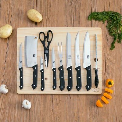 Home Accents 10 Piece Knife Set with Cutting Board