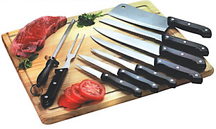 Home Accents 10 Piece Knife Set with Cutting Board, , large