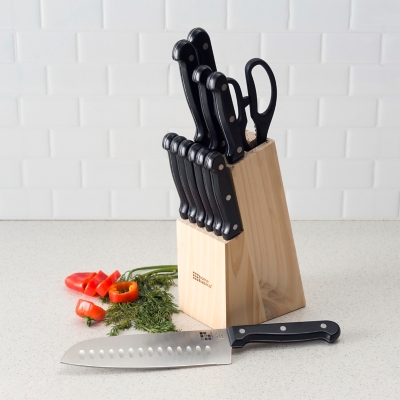 Vos Kitchen Knife Set With Block 13 Pcs