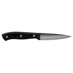 Home Accents 3.5" Stainless Steel Paring Knife with Contoured Bakelite Handle, Black, , large