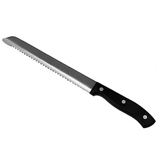 Home Accents 8" Stainless Steel Bread Knife with Contoured Bakelite Handle, Black, , large
