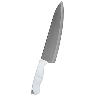 Home Accents Marble Collection 8" Chef Knife, White, , large