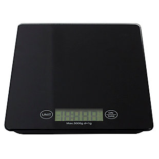 Home Accents Multi-Functional Black Glass Digital Food Scale, , large