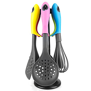 Home Accents 6-Piece Silicone Coated Kitchen Tool Set, , large