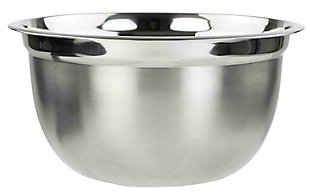 Home Accents 3QT. Stainless Steel Beveled Anti-Skid Mixing Bowl, Silver, rollover