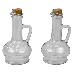 Home Accents Orchard Glass Oil and Vinegar Bottle with Cork Tops, , large