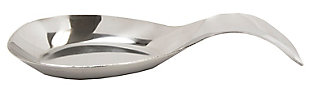 Home Accents No-Drip Curved Counter top and Stove top Stainless Steel Spoon Rest , Silver, , large
