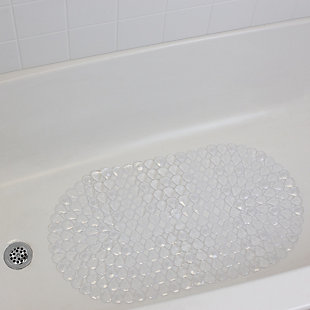 Home Basics Diamond Plastic Bath Mat, Clear, , rollover