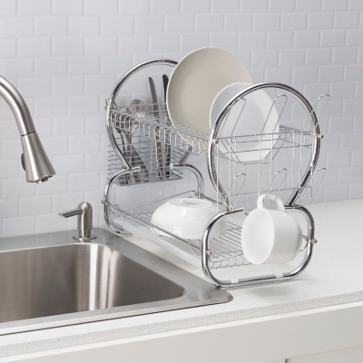 This Double-Decker Dish Drying Rack Is on Sale at