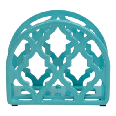 Turquoise Home Basics Lattice Collection Cast Iron Napkin Holder 