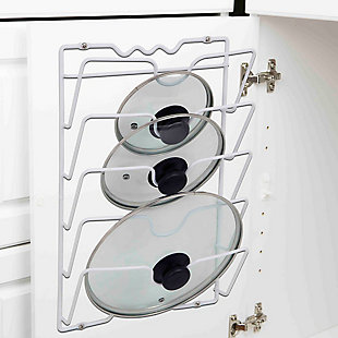 Home Basics Wall or Cabinet Mount Lid Rack, , rollover