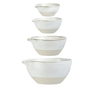 Creative Co-Op Stoneware White Batter Bowls (set Of 4), , large