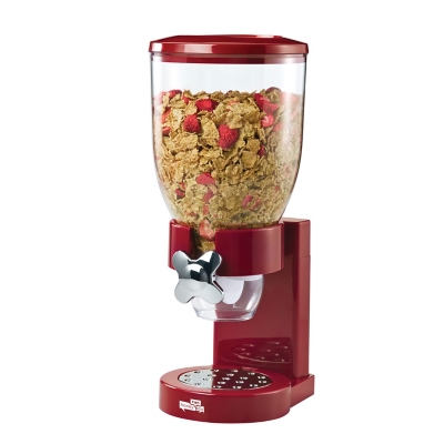 Honey-Can-Do 17.5-oz Cereal Dispenser with Portion Control, Red, large