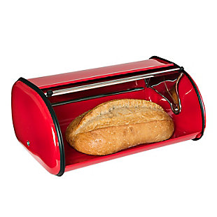 Honey-Can-Do Retro Bread Box, Red, large