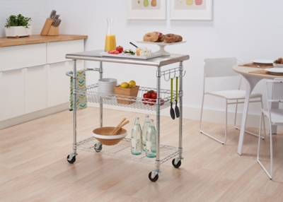 TRINITY EcoStorage® Stainless Steel Kitchen Cart, , large
