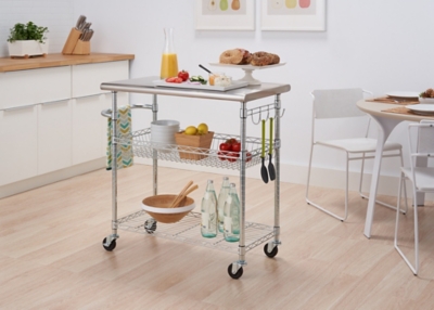 TRINITY EcoStorage® Stainless Steel Kitchen Cart, , rollover