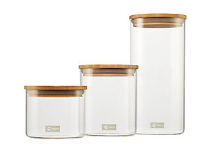 TRINITY Glass Canisters with Bamboo Lid (Medium Size Set), , rollover