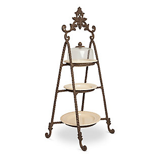 The Gerson Company Metal Acanthus 3-tier Server, , large