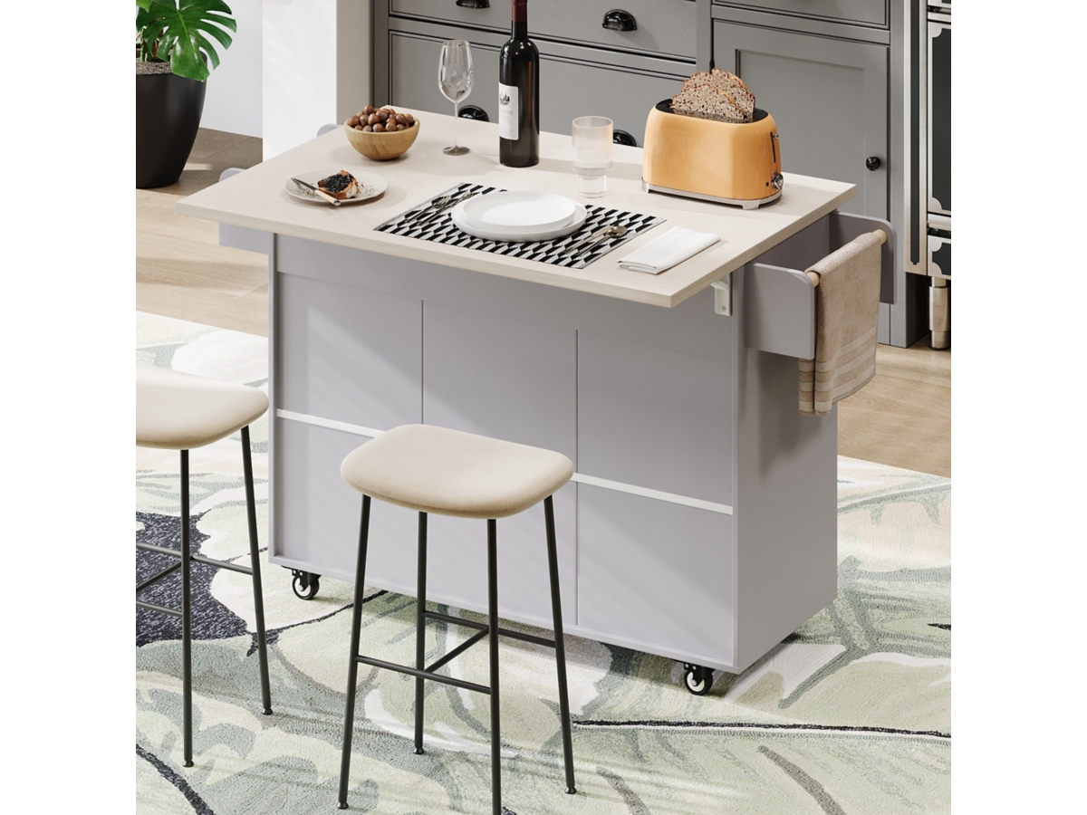Dovelina Zenyra Kitchen Island with Storage Cabinet | Ashley