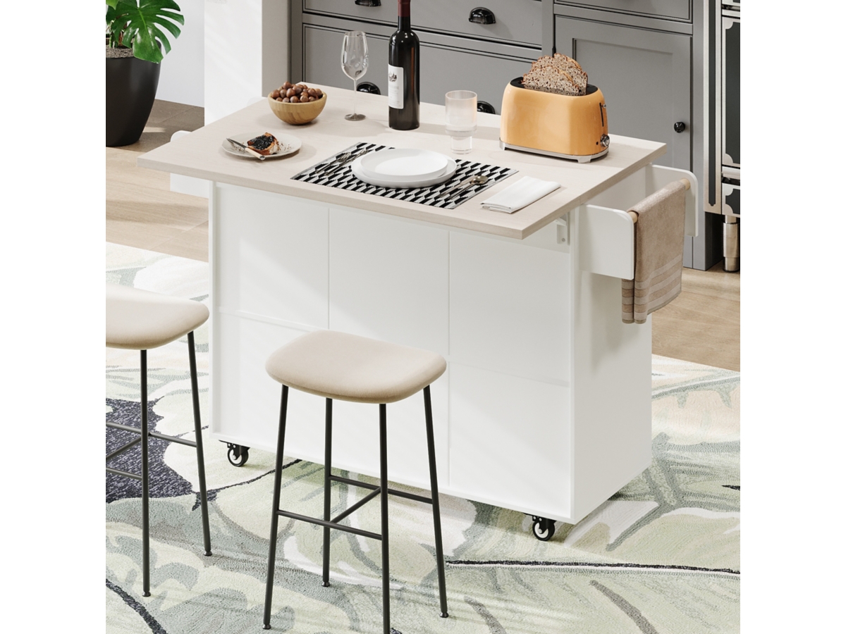 Dovelina Zenyra Kitchen Island with Storage Cabinet | Ashley