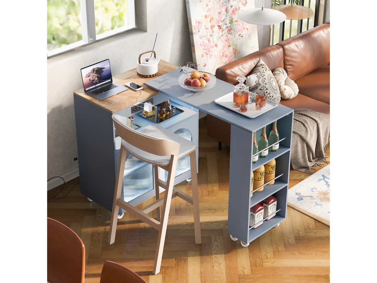 Dovelina Zenyra Kitchen Island With Extended Table | Ashley