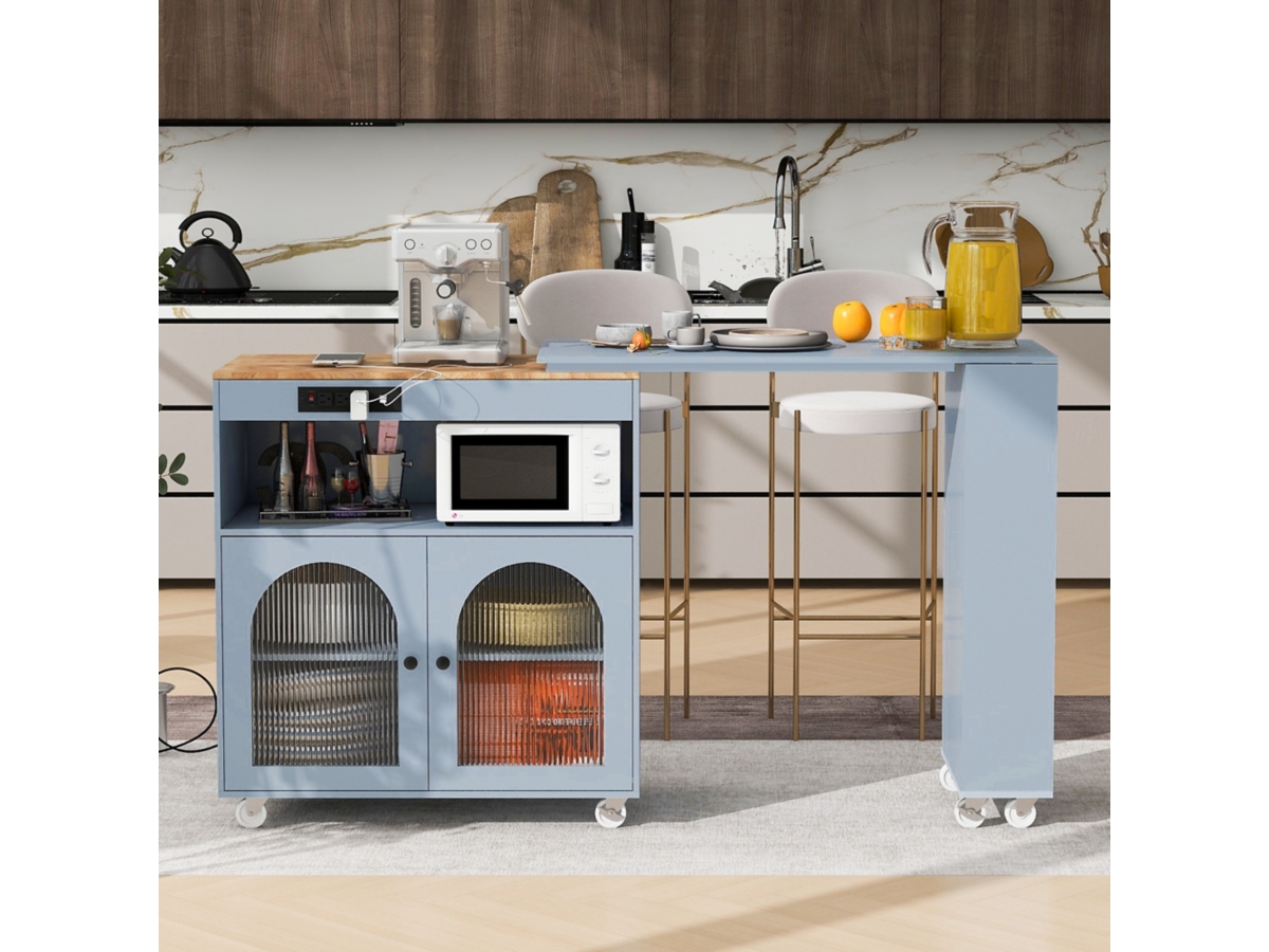 Dovelina Zenyra Kitchen Island With Extended Table | Ashley