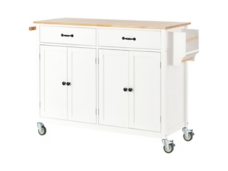 Dovelina Kiopy Kitchen Island Cart with Solid Wood Top