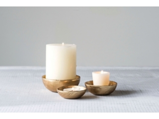 Storied Home Gold Decorative Bowls (Set of 3)