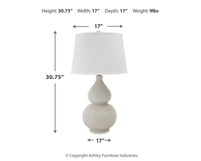 Saffi Table Lamp, Cream, large