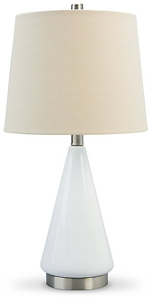 Ackson Table Lamp (Set of 2), White/Silver Finish, large