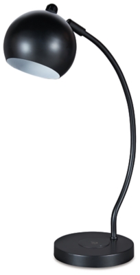 Simple Designs - Basic Metal Desk Lamp with Flexible Hose Neck - Gray