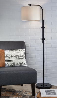 Baronvale Floor Lamp, Black, rollover